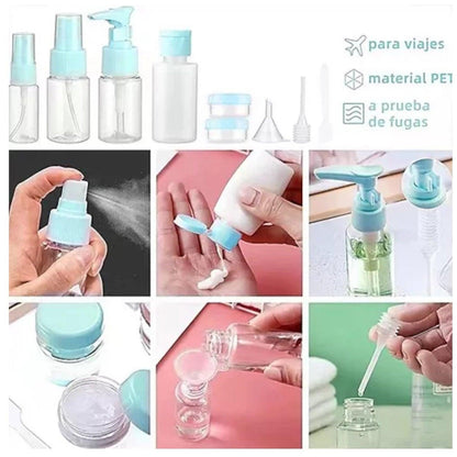 Set 6 Dispensadores Botellas para Viaje - El Baúl de Mamá
