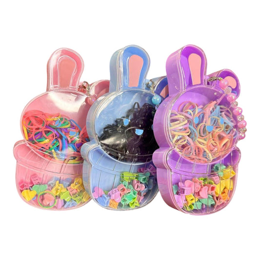 Set de ligas y ganchos pequeños para niñas - El Baúl de Mamá