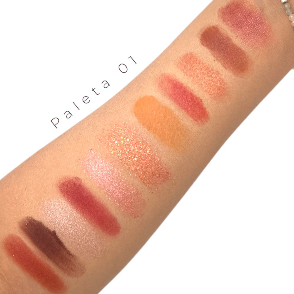 Sombras Glitter Nude 12 Colores - Samantha - El Baúl de Mamá