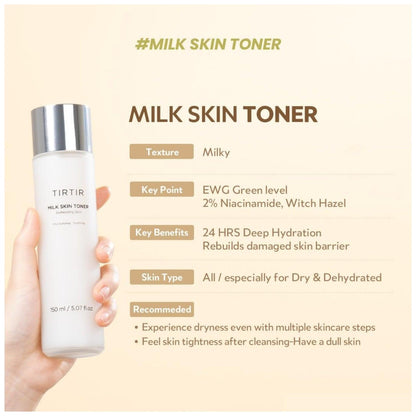 TIRTIR Tónico Milk Skin Toner Light Mini 50 ml - El Baúl de Mamá