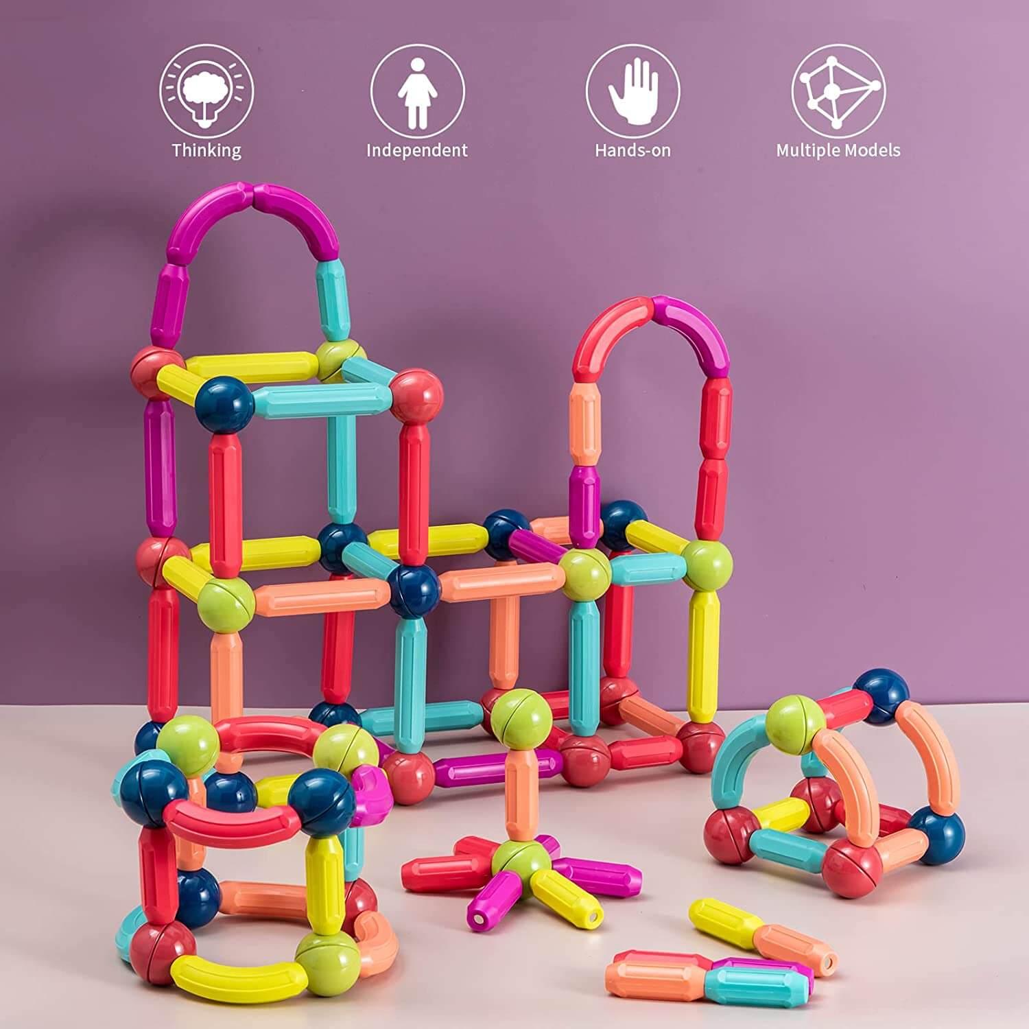 Juguete Educativo STEM 168 Bloques Magneticos - El Baúl de Mamá
