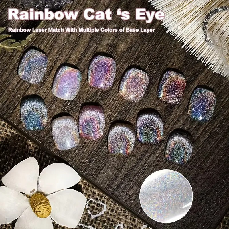 Esmalte Arco Iris Ojo de Gato: Brillo y Durabilidad Magnética - El Baúl de Mamá