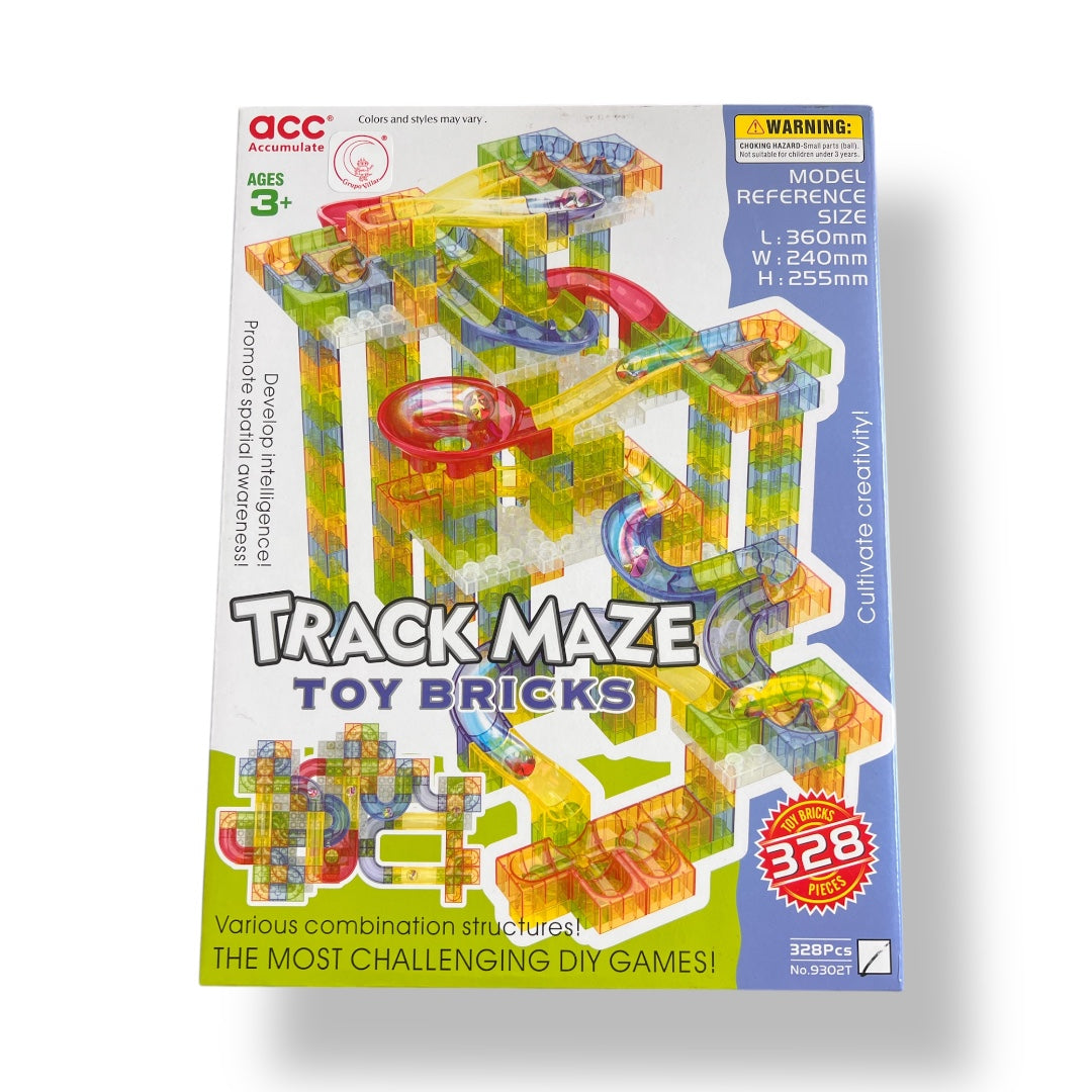 Circuito de Canicas 3D STEM - 328 Piezas Traslúcidas Educativas