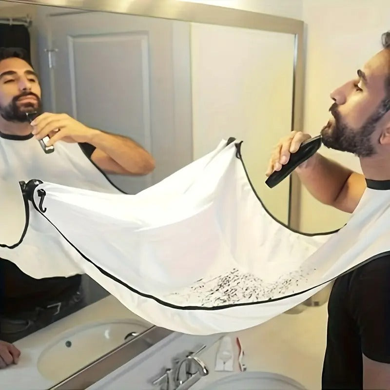 Delantal Blanco Antidesorden para Afeitado y Estilismo de Barba - El Baúl de Mamá