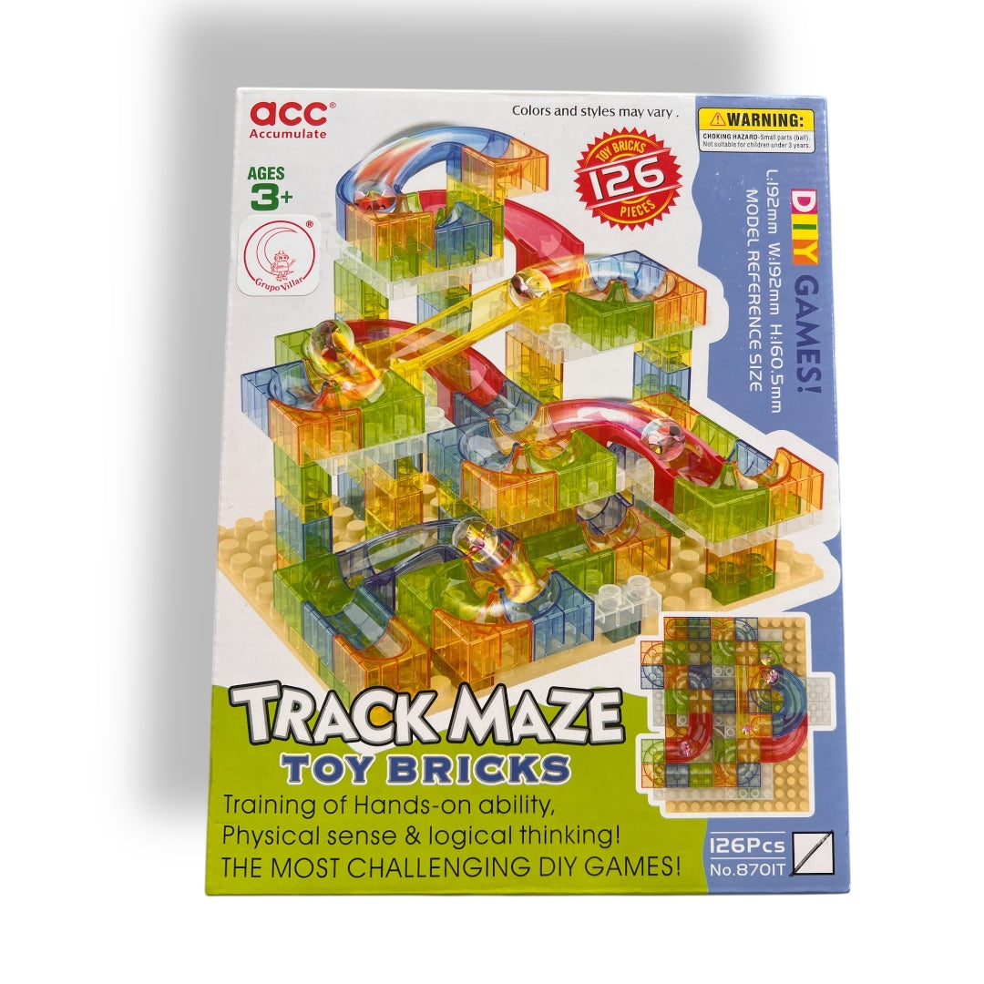 Circuito de canicas 3D 126 piezas traslúcidas - Juguete STEM educativo