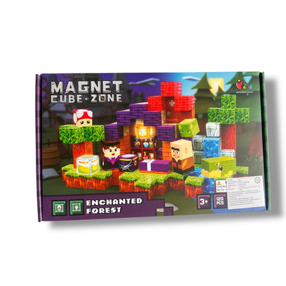 Bloques Magneticos simil Minecraft 120 Piezas 2 bloques con Luces LED - Juguete STEM