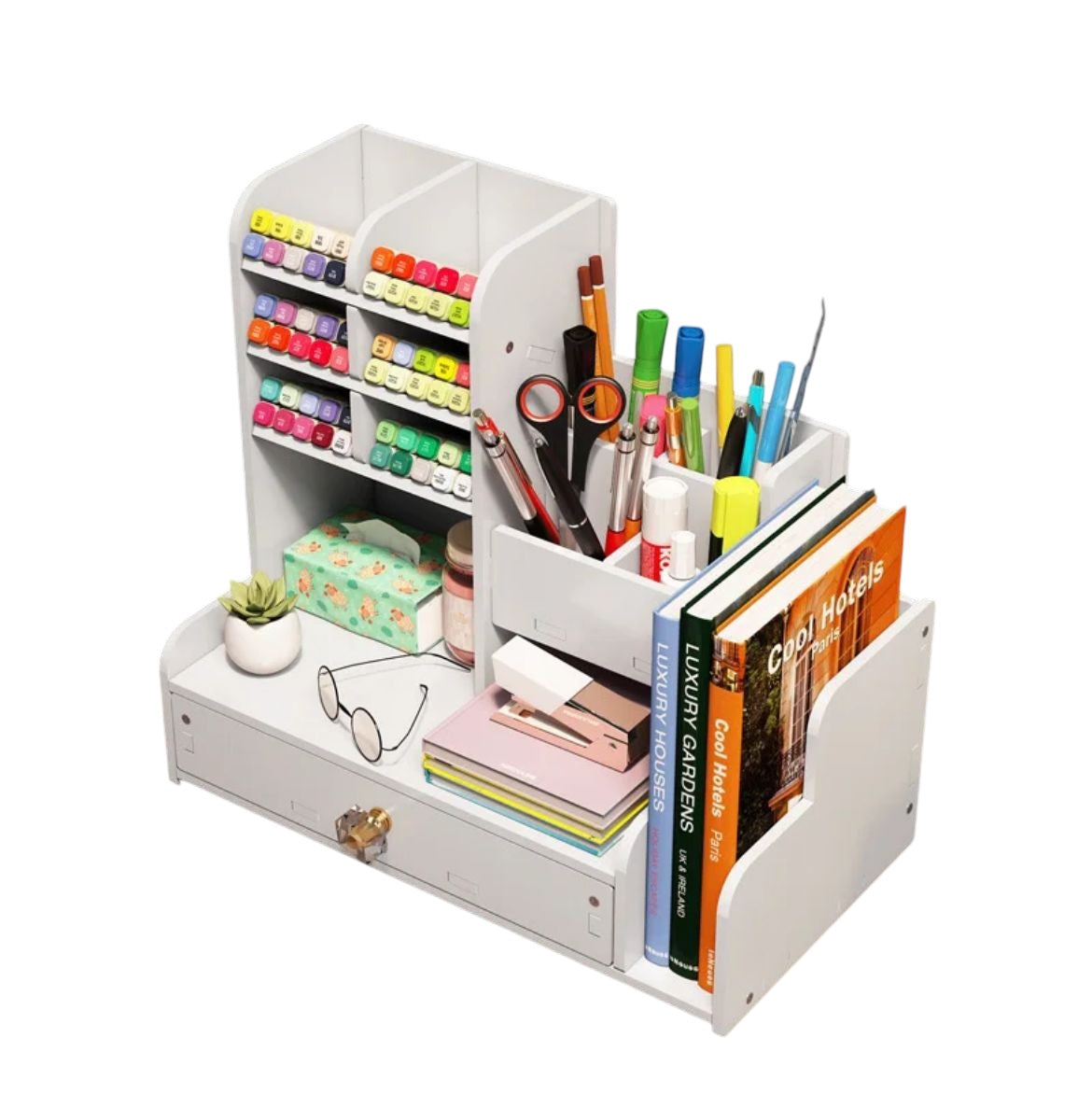 Organizador de escritorio de Trupan 28x15x25cm - Ideal Oficina en Casa - El Baúl de Mamá