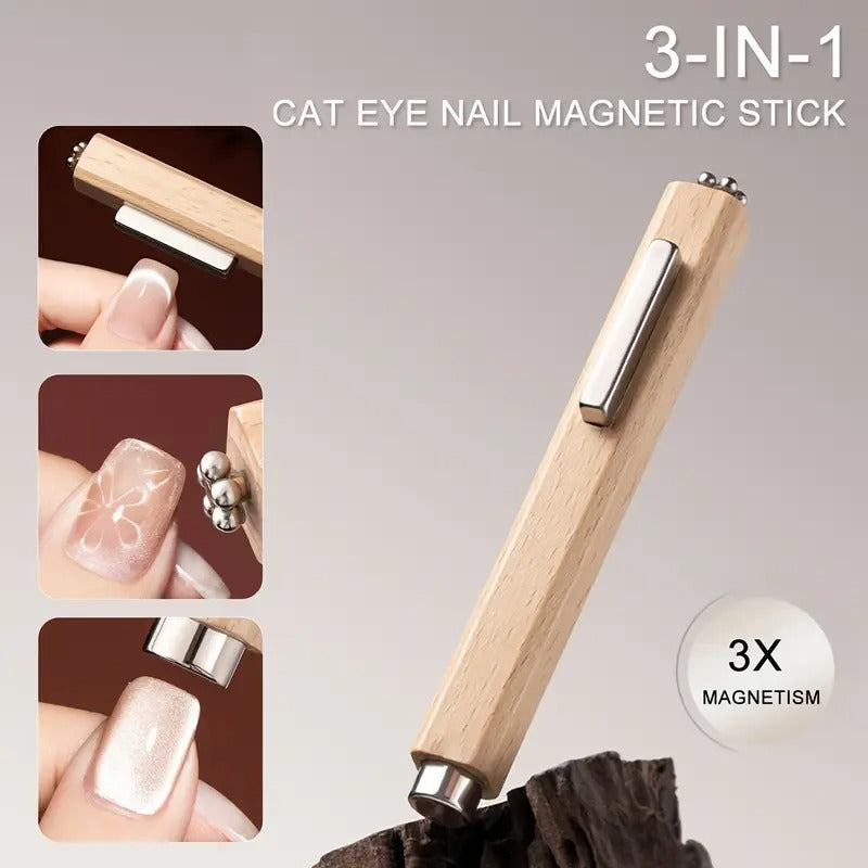 Imán 3 en 1 para Efecto Ojo de Gato y Flor en Uñas de Gel - El Baúl de Mamá