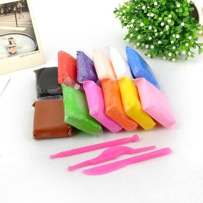 Pack Creativo de Arcilla Foamy Moldeable x12 Colores Y Espátulas - El Baúl de Mamá