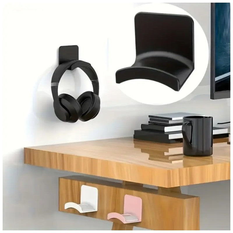 Soporte Adhesivo de Pared Blanco para Audifonos y Controles Set x 2 - El Baúl de Mamá