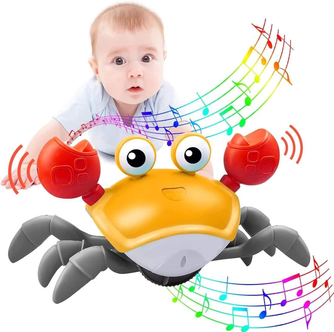 Cangrejo Sensorial para bebes - musica y luces - El Baúl de Mamá