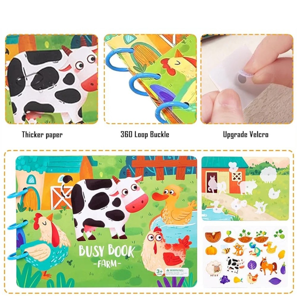 Busy Book Libro de Actividades Silencioso Montessori Didáctico - El Baúl de Mamá