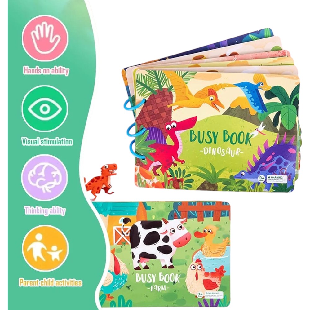 Busy Book Libro de Actividades Silencioso Montessori Didáctico - El Baúl de Mamá