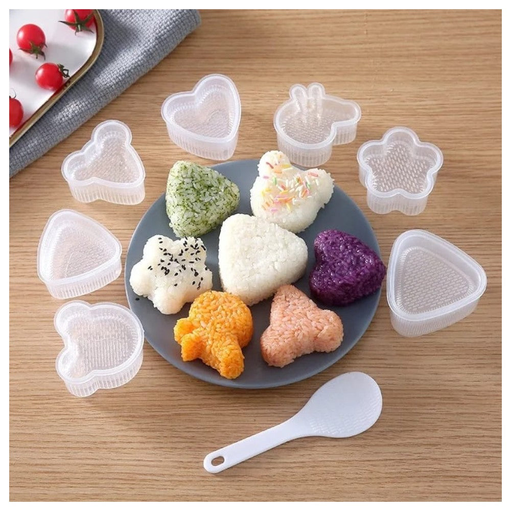 Set de moldes para arroz x7 piezas - El Baúl de Mamá