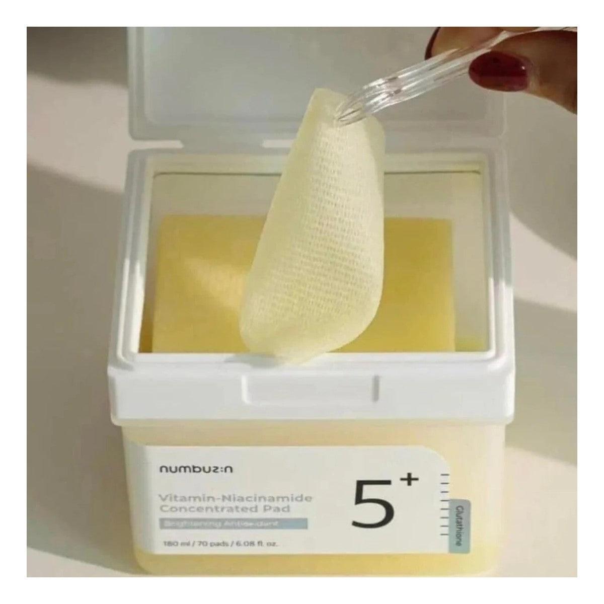 Numbuzin No.5 Vitamin-Niacinamide Pad 70 Almohadillas Concentradas de Vitamina 5 y Niacinamida - El Baúl de Mamá