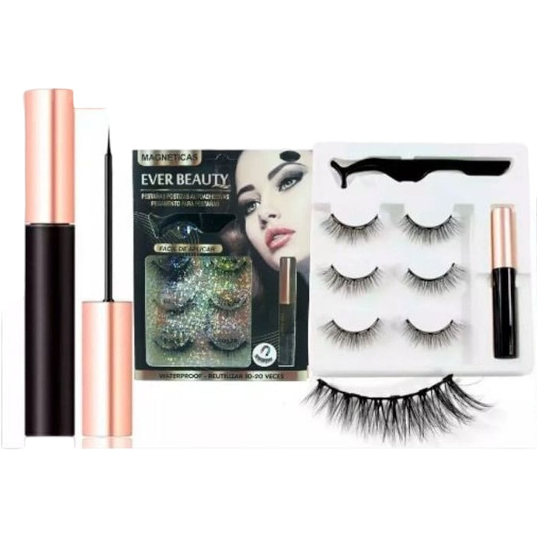Pestañas Magneticas Reutilizables y Delineador de Ojos Magnetico - El Baúl de Mamá