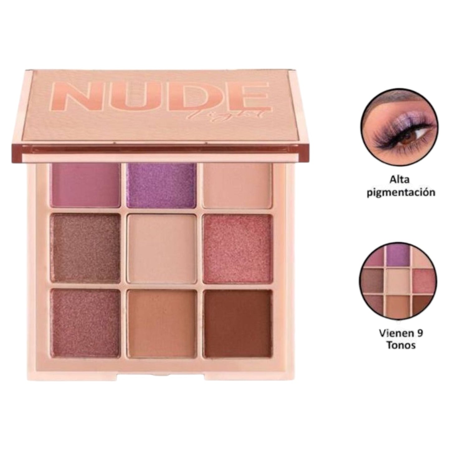 Sombras Nude 9 colores - P&W - El Baúl de Mamá
