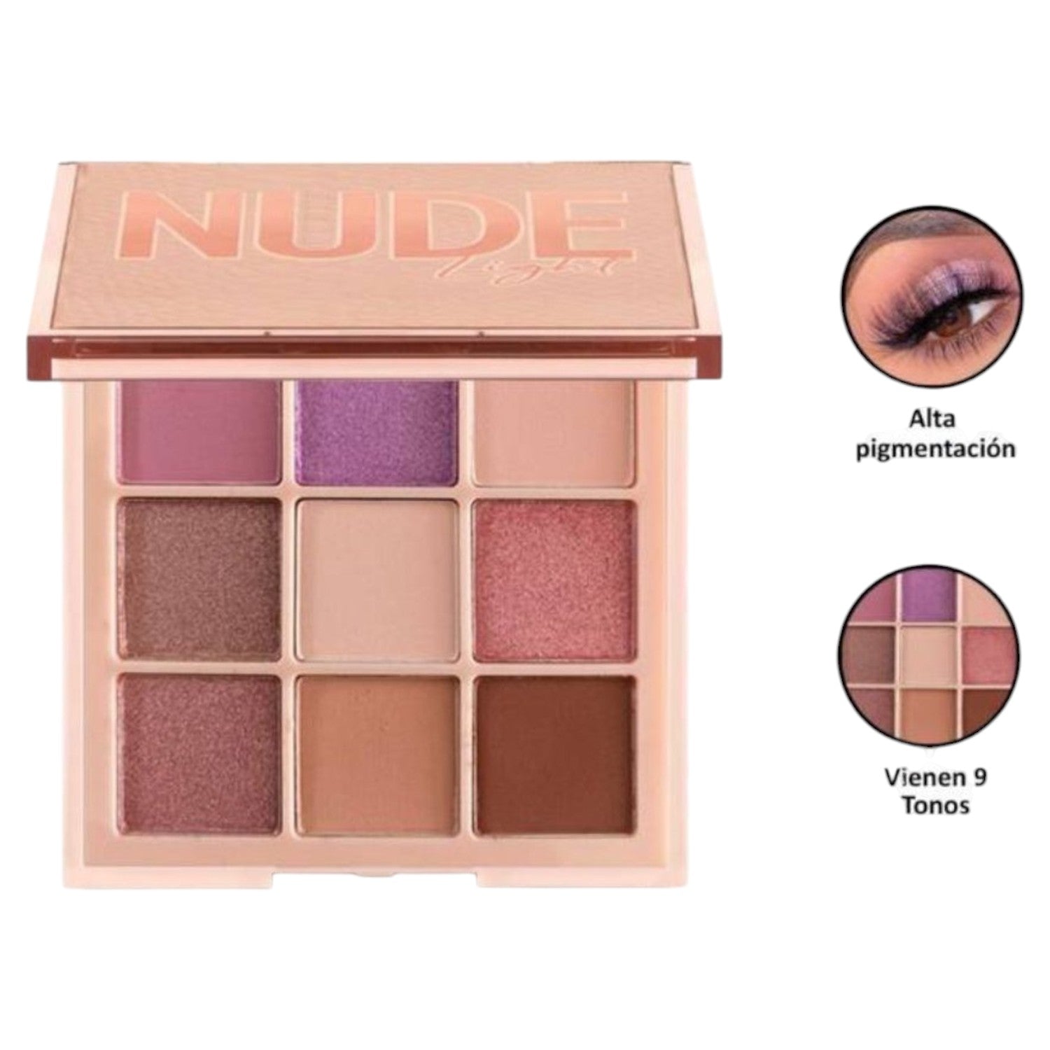 Sombras Nude 9 colores - P&W - El Baúl de Mamá