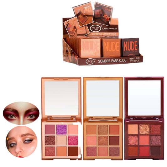 Sombras Nude 9 colores - P&W - El Baúl de Mamá